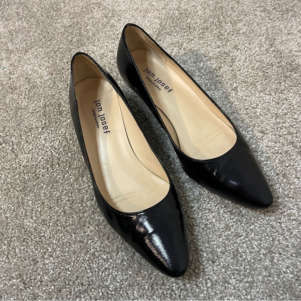 Jon Josef black mini heels